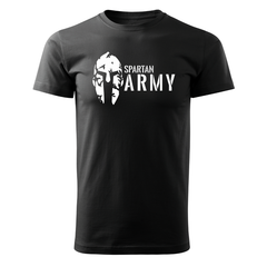 DRAGOWA тениска с къс ръкав Spartan army 160 g/m², черно