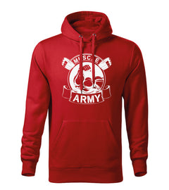 DRAGOWA ανδρικό φούτερ με κουκούλα muscle army original 320 g/m², κόκκινο