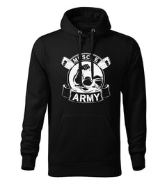 DRAGOWA ανδρικό φούτερ με κουκούλα muscle army original 320 g/m², μαύρο