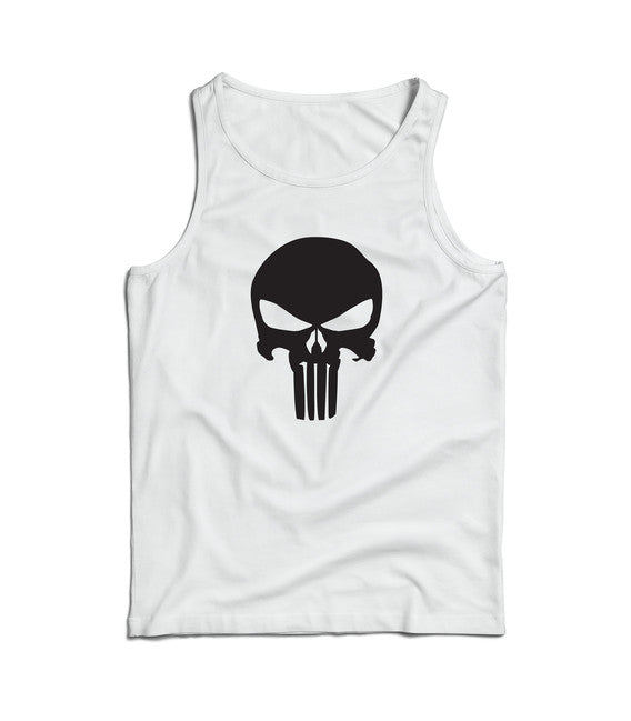 DRAGOWA Punisher мъжки потник 160g/m2, бял