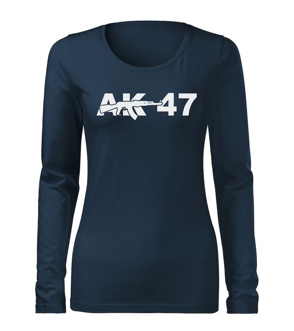 DRAGOWA Slim тениска дамски с дълъг ръкав AK-47