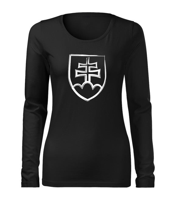 DRAGOWA Slim тениска дамска с дълъг ръкав, словашки знак
