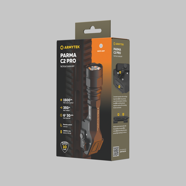 Armytek Parma C2 Pro компактен пушечен фенер с акумулатор 1500lm