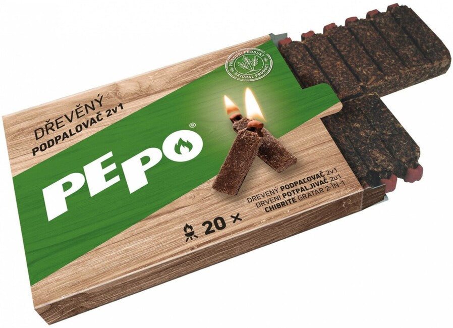 PE-PO 2в1 дървен огниво, 20 огнива FSC