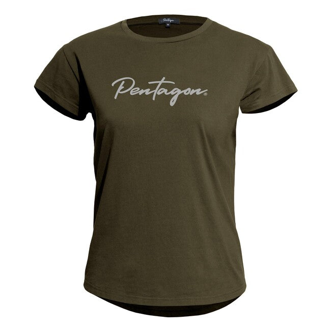 Pentagon Whisper Calligraphy къса тениска дамски, RAL7013