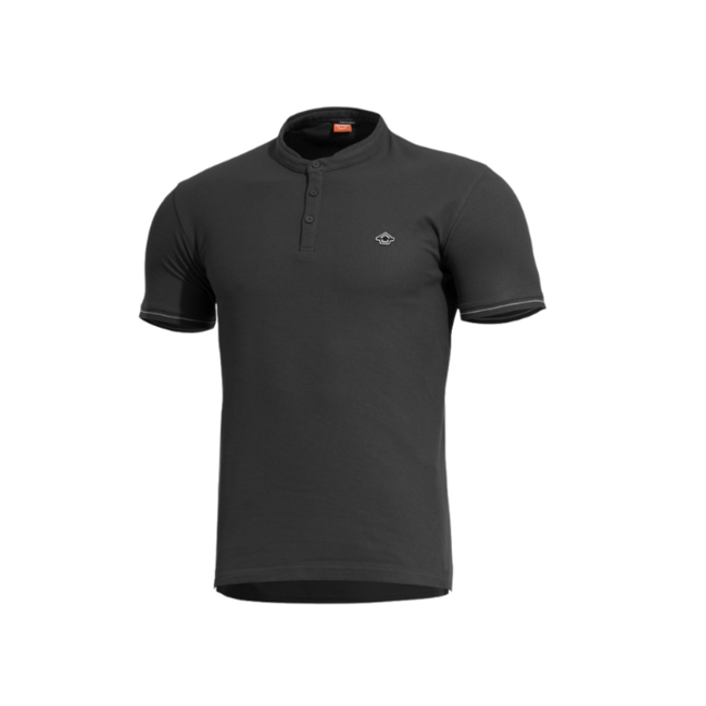 Pentagon Levantes Henley Stripes тениска, черна