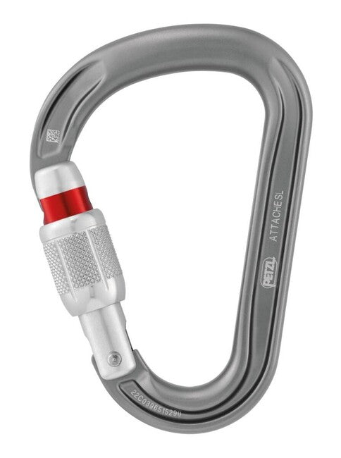 Petzl ATTACHE SCREW LOCK HMS карабина със затвор, сива