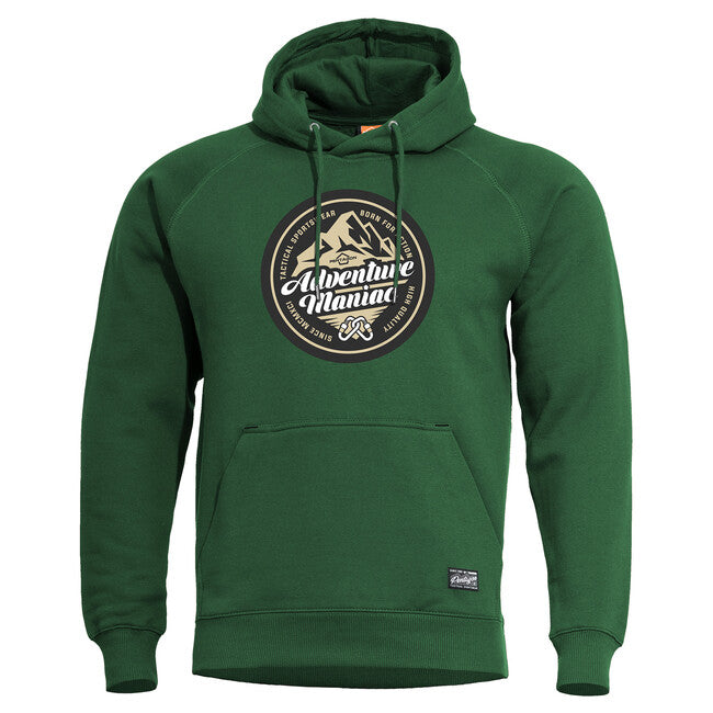Pentagon Phaeton Hood Adventure Maniac суитшърт с качулка мъжки, SpringBok зелено
