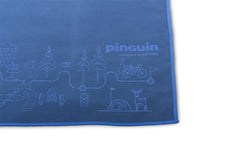 Pinguin Micro Towel Map 40 x 40 cm, Blue