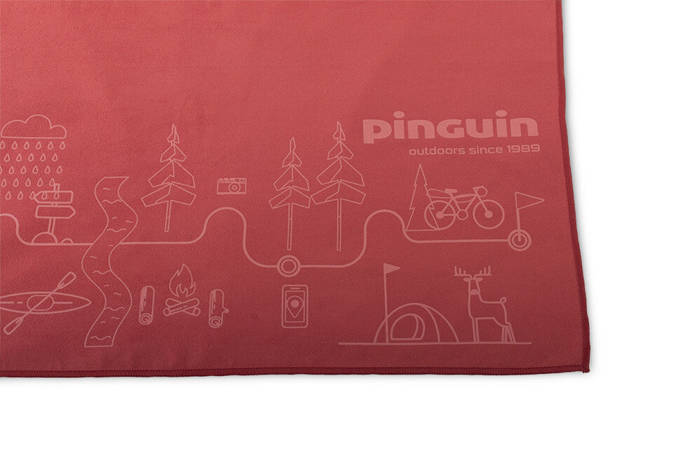 Pinguin Micro кърпа Map кърпа 75 x 150 см, червена