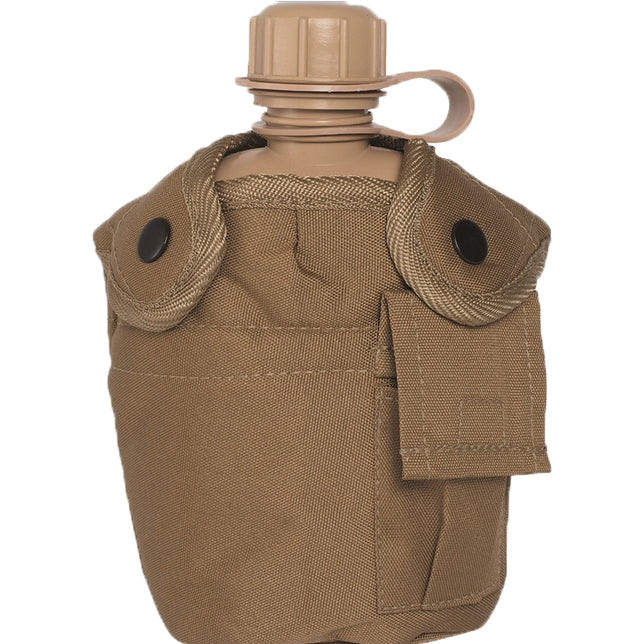 Mil-Tec US полева бутилка с ALU купа Coyote, 1l
