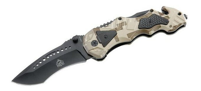 PUMA-TEC джобен нож 9 см, маскировачна, алуминий