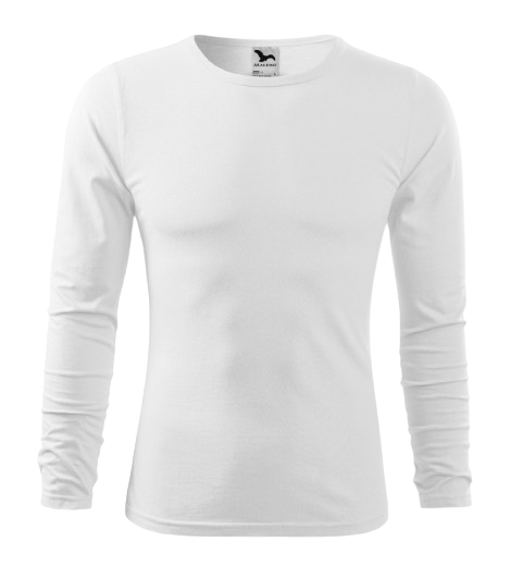 Malfini Fit-T тениска с дълъг ръкав 160g/m2, бяла