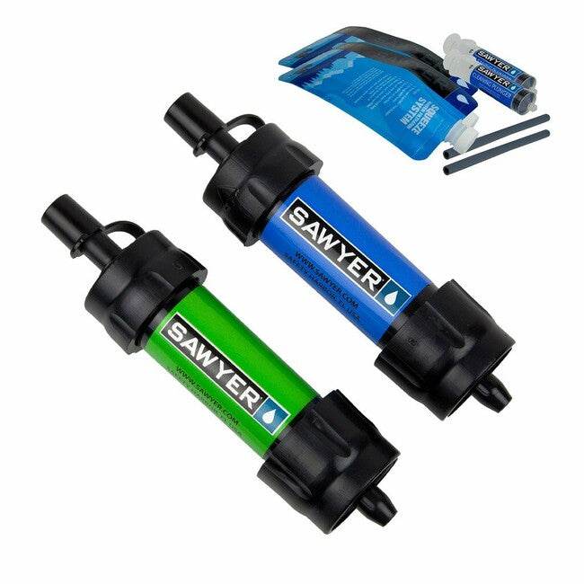 Sawyer мини duo раница бутилка 450ml, синя/зелена