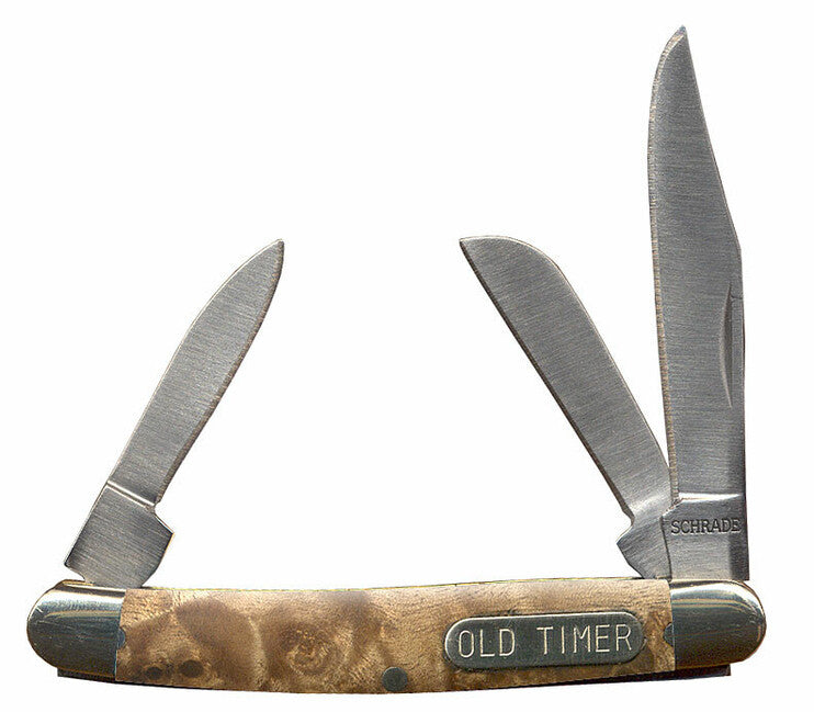 Schrade Old Timer джобен нож 2 3/4" 5,1 cm 3 острия, пясъчно цветно дърво Ironwood