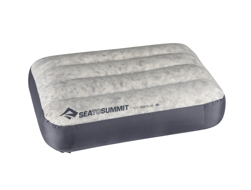 Sea до Summit Aeros Down туристически възглавница, Large, сива