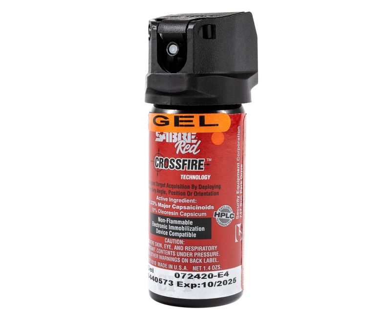 Security Equipment Corporation сабя Червен MK2 Crossfire защитен спрей с пипер-гел, 41 ml