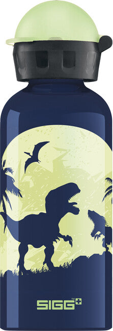 SIGG Kids алуминиева бутилка за питие Glow Moon Dinos, 0,4 l