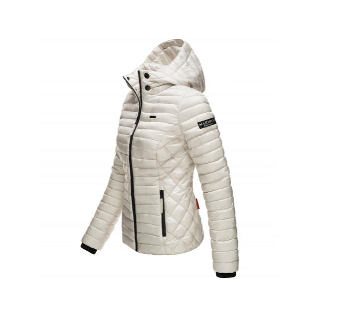 Marikoo Samtpfote women's transitional jacket with hood, silver