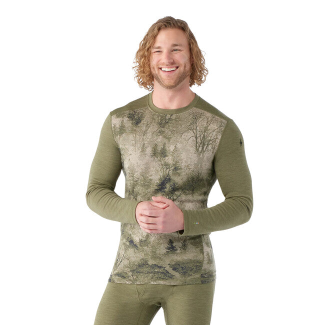 Smartwool Merino 250 Baselayer Crew tričko s dlhým rukávom Boxed, winter moss forest
