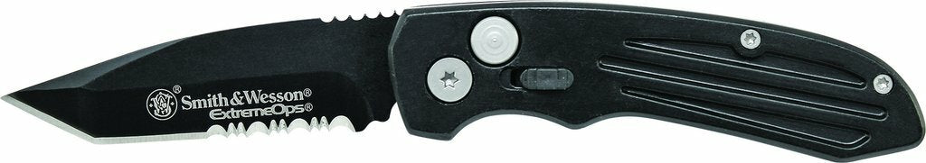 S&W Extreme Ops тактически автоматичен нож 6,4 см, черен, алуминий