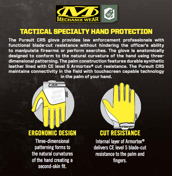 Mechanix Wear Pursuit D-5 ръкавици против порезване, черни