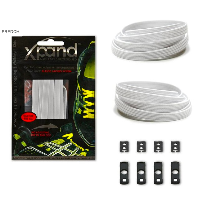 Xpand Elastic еластични шнурки за обувки, бяло