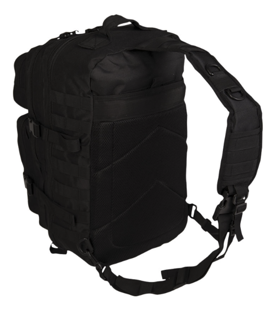 Mil-Tec Assault голям еднопопрухов раница, черна 29L