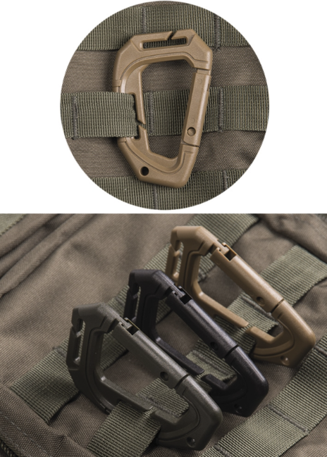 Mil-Tec MOLLE карабина пластова тактическа Coyote, 2бр.