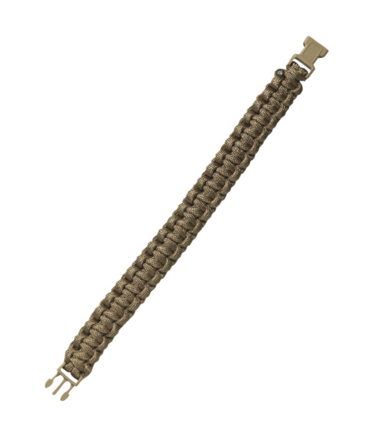 Mil-Tec Survival paracord bracelet 15mm, Coyote