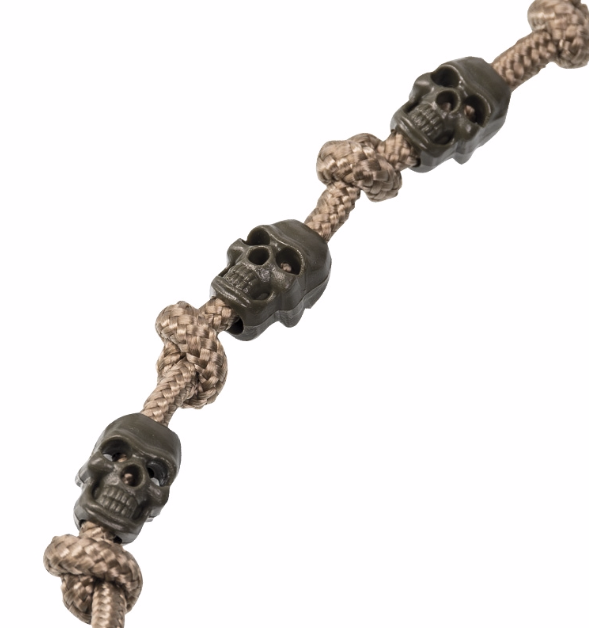 Mil-Tec Skull накрайници за шнур 10 бр., маслинени