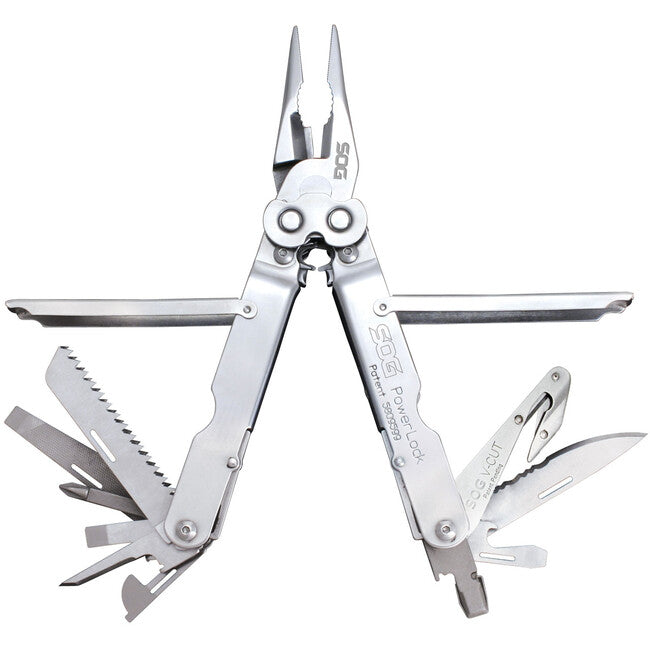 SOG POWERLOCK многофункционален инструмент с V-CUTTER - нилонов калъф
