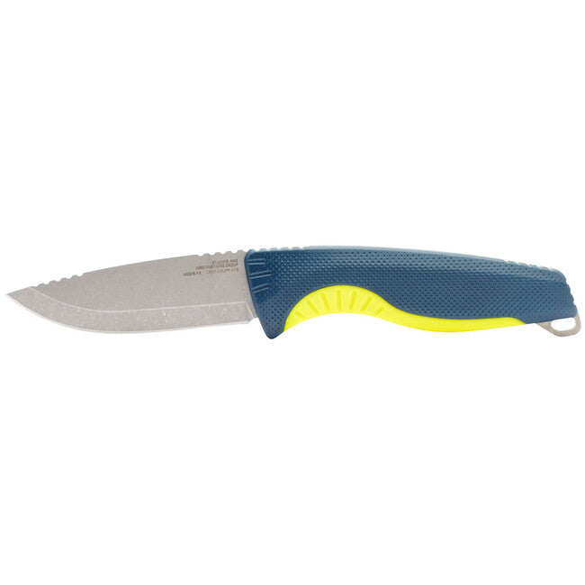 SOG AEGIS FX твърд нож, индиго и киселинно жълто