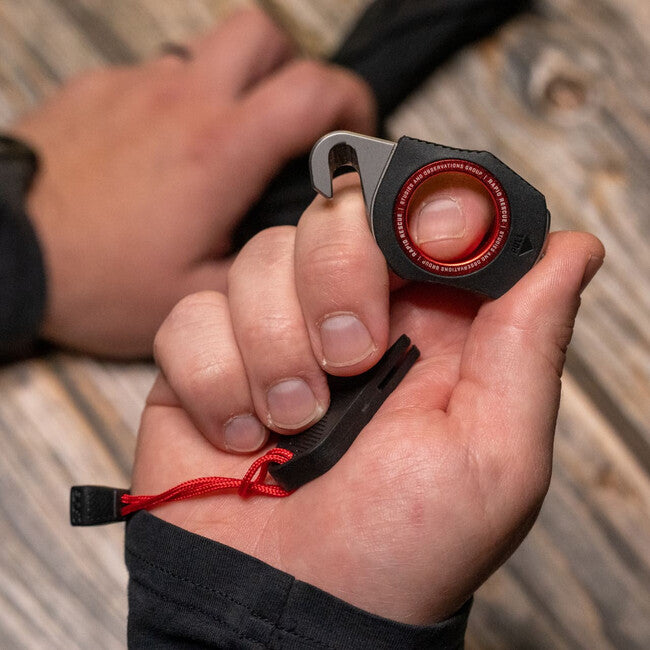 SOG Rapid Rescue твърд нож, черен + червен