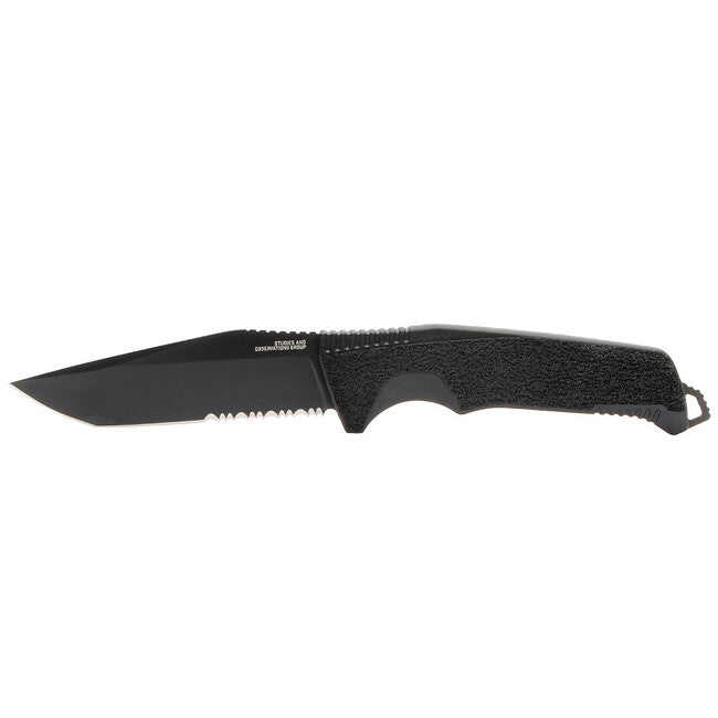 SOG Trident FX твърд нож Partially Serrated, Blackout