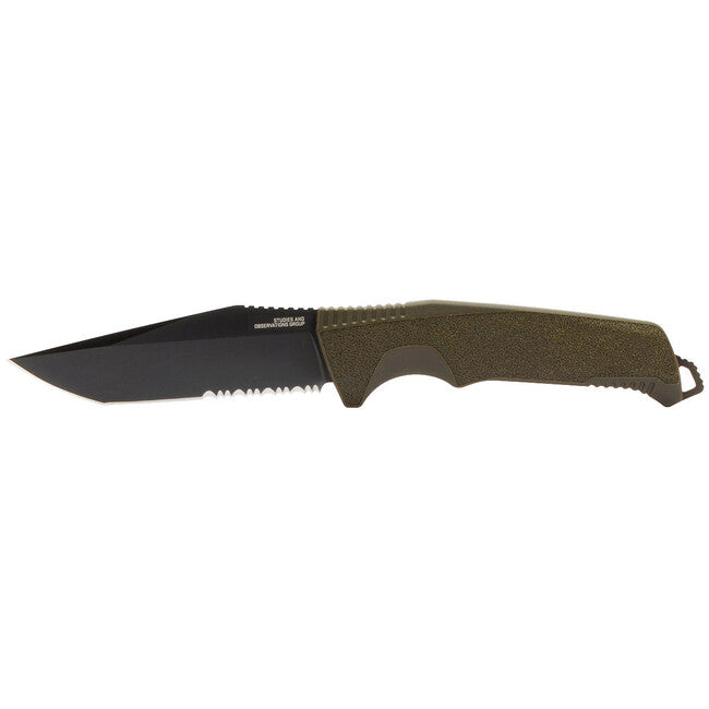 SOG Trident FX твърд нож Partially, маслиненозелен, Partially Serrated