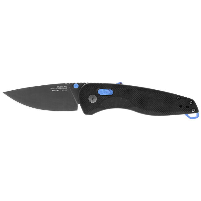 SOG Aegis AT джобен нож, черен и циан