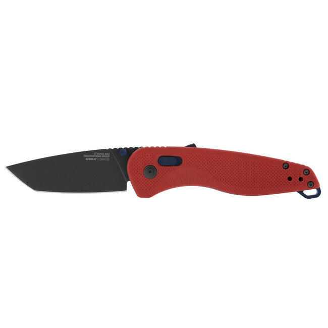 SOG AEGIS AT zatvárací нож танто, Rescue Red & Indigo
