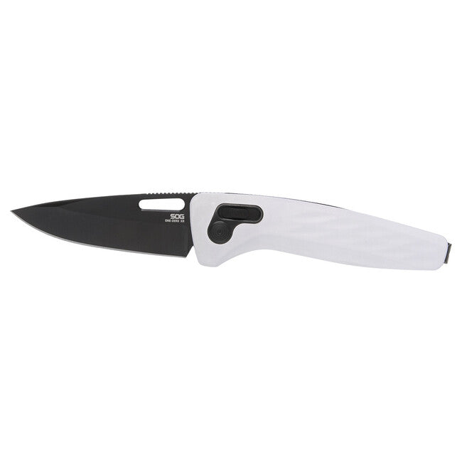 SOG едно-ZERO XR джобен нож със щракване, White AL & Black Chrome