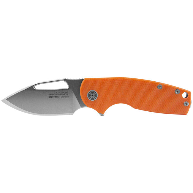 SOG Stout FLK сгъваем нож, оранжев + Stonewash