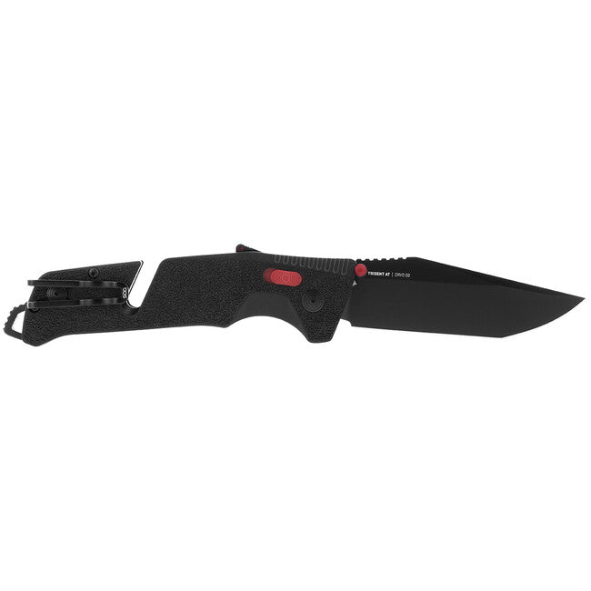 SOG TRIDENT AT сгъваем нож, черен и червен, танто