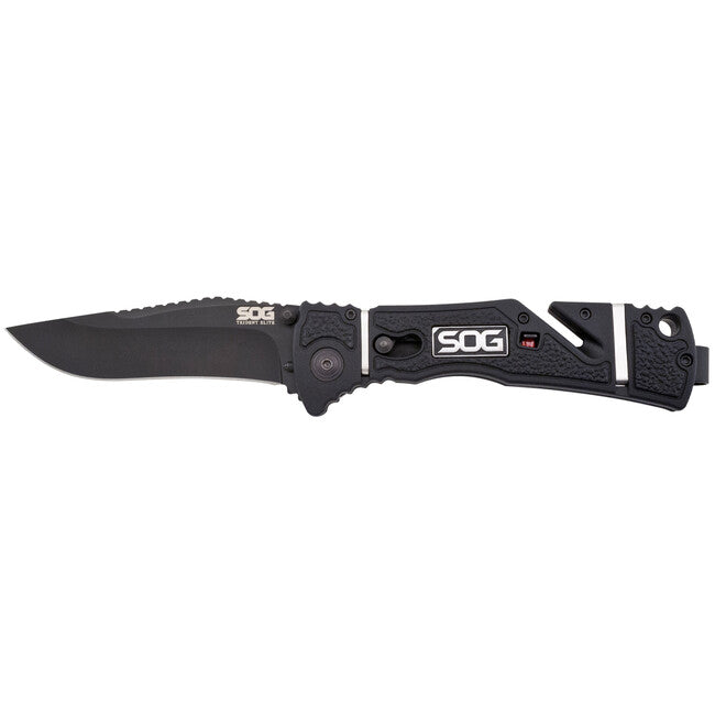 SOG Trident Elite сгъваем нож, Black TiNi