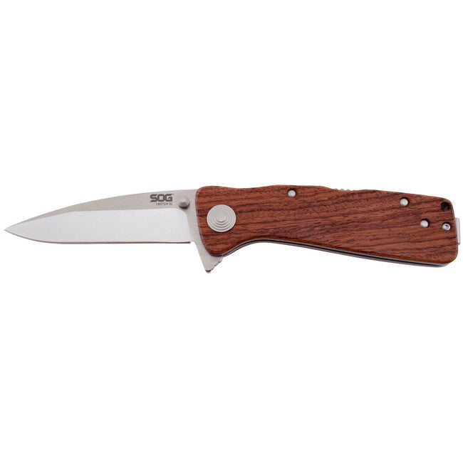 SOG TWITCH XL сгъваем нож, WOOD HANDLE