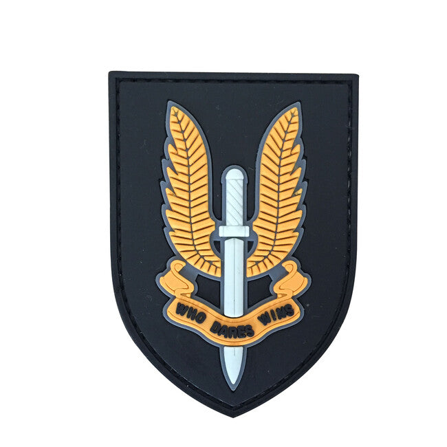 WARAGOD Special Air Service SAS Who Dares Win нашивка PVC жълта