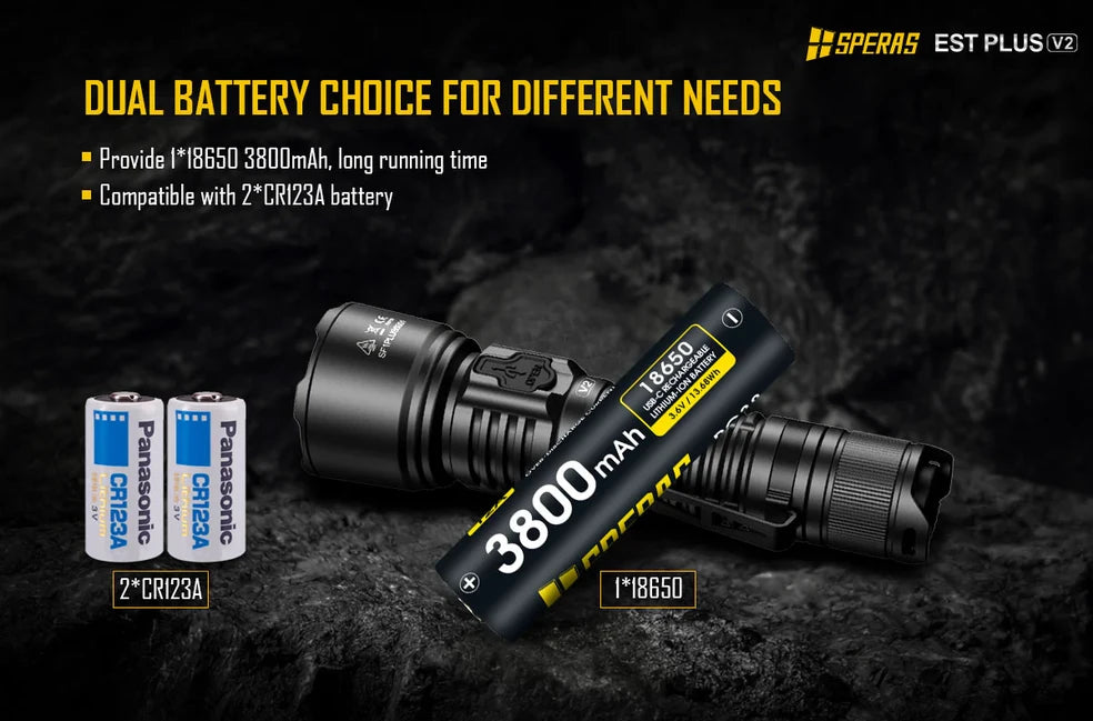 Φακός Speras Tactical EST Plus V2 με μπαταρία 2100LM 726M