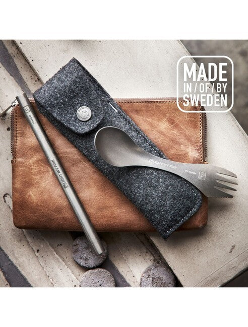 LIGHT MY FIRE Spork'n Straw Kit мултифункционална лъжица, титаниева