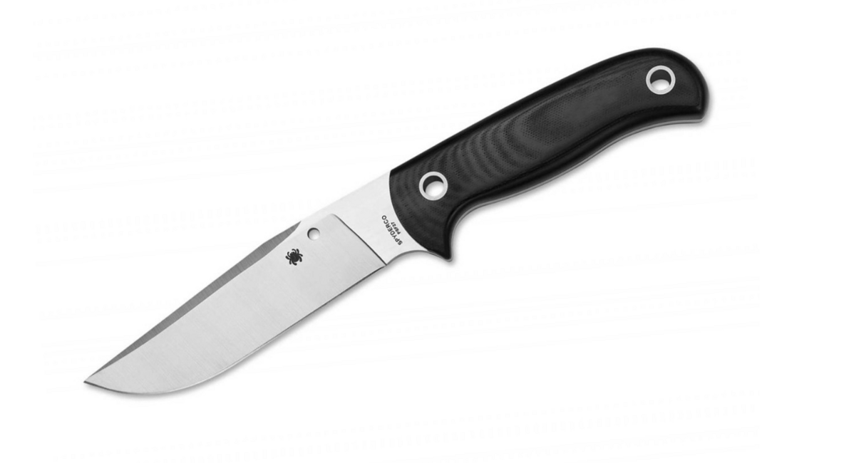 Spyderco Bradley Bowie фиксиран нож 13 см, черен, G10, калъф
