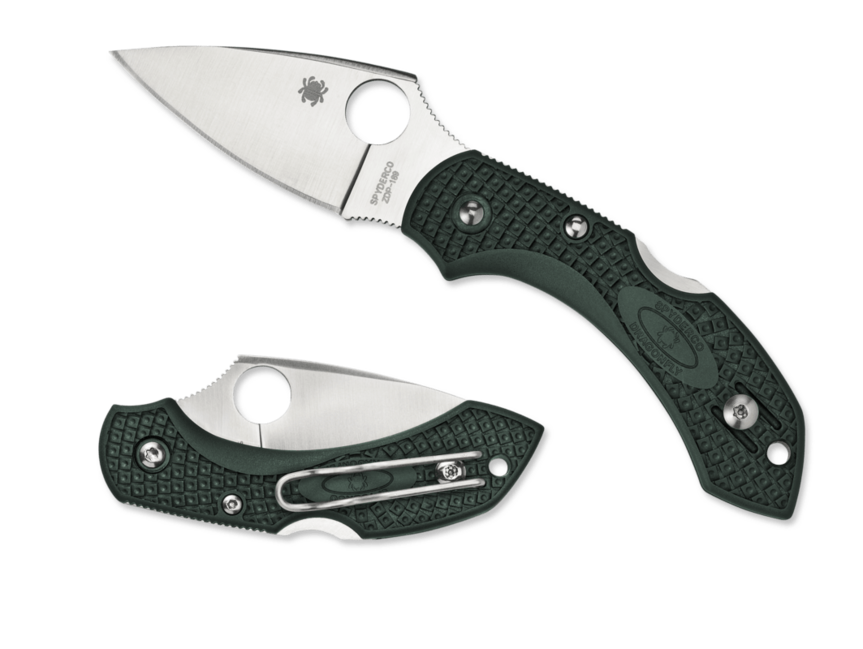Spyderco Dragonfly 2 Lightweight джобен нож FRN, зелен, 5,7 см