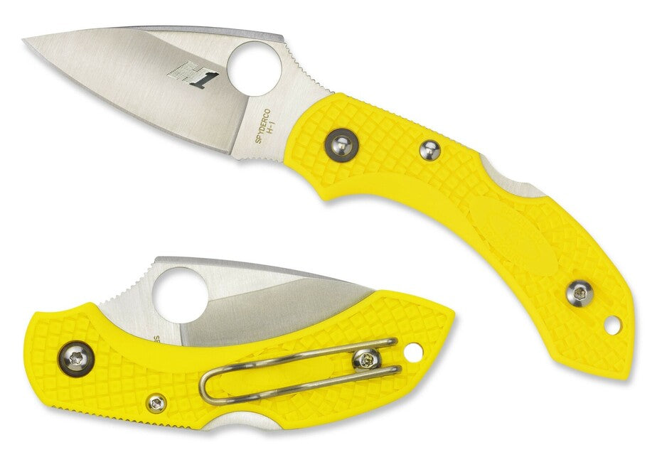 Spyderco Dragonfly 2 Salt Lightweight джобен нож Plain 5,7cm, жълта, FRN