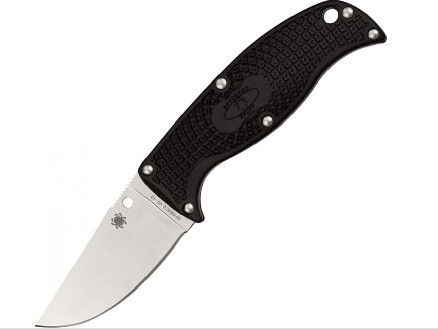 Spyderco Enuff лек джобен нож FRN, черен, 7см, калъф